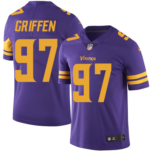 Minnesota Vikings #97 Limited Everson Griffen Purple Nike NFL Men Jersey Rush Vapor Untouchable